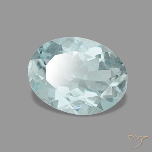 Acquamarina naturale turchese da 0,93 ct, taglio ovale, VVS