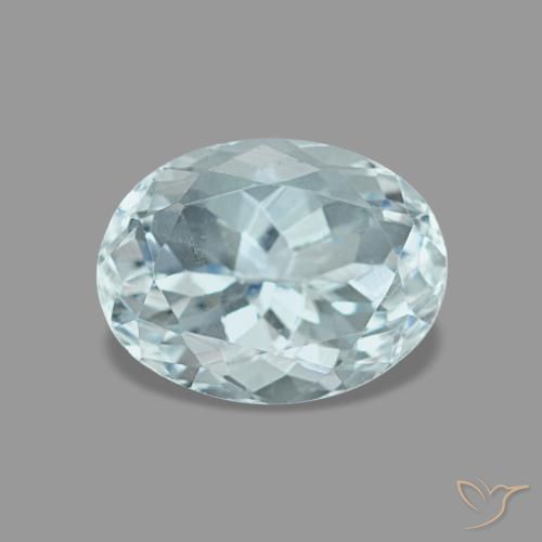1.24ct turchese acquamarina, ovale, VVS