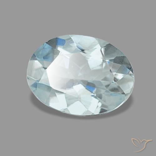 Acquamarina naturale turchese da 0,95 ct, taglio ovale, VVS
