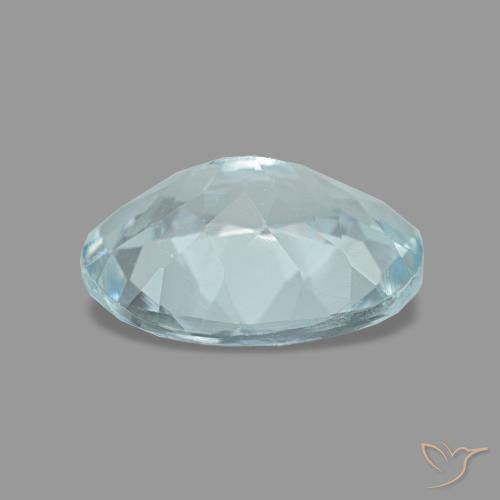 Acquamarina naturale turchese da 0,95 ct, taglio ovale, VVS
