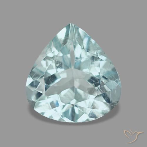 Acquamarina naturale blu da 1,29 ct, taglio a pera, VS
