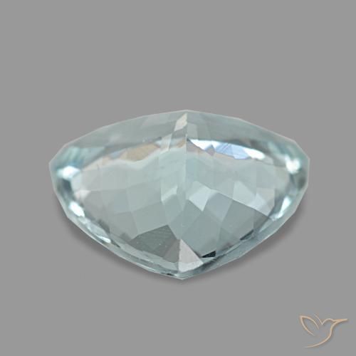 Acquamarina naturale blu da 2,17 ct, trillion, VVS