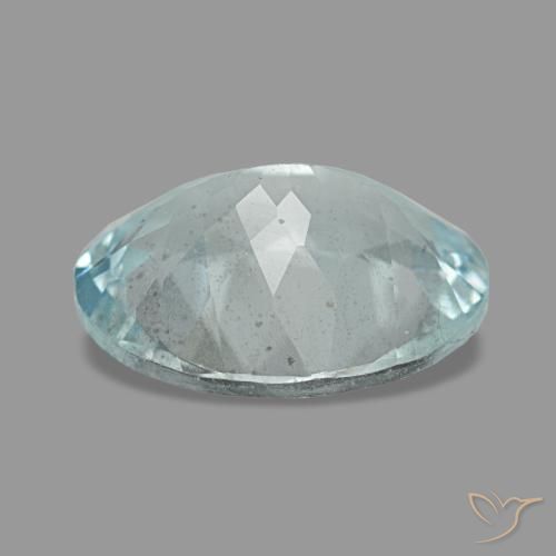 Acquamarina naturale blu da 2,03 ct, taglio ovale, VS