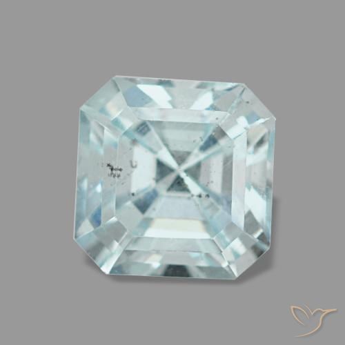 Acquamarina naturale blu da 1,06 ct, taglio smeraldo, VS