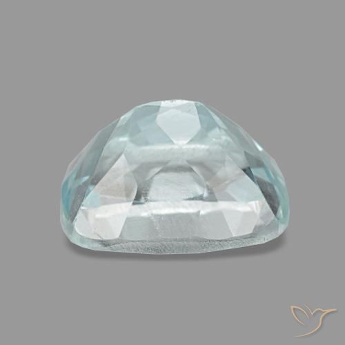 Acquamarina naturale blu da 1,18 ct, taglio a cuscino, VS