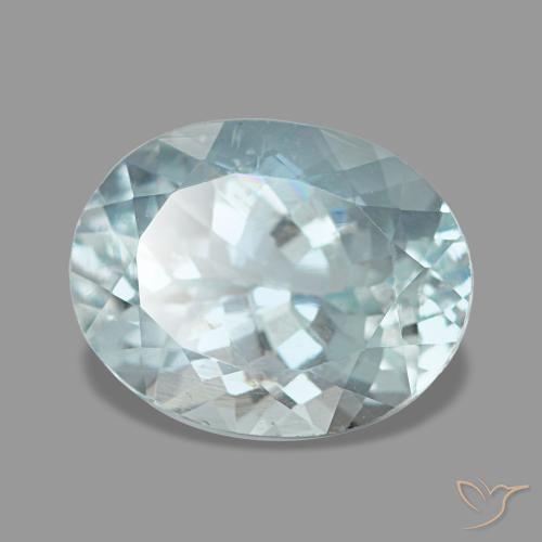 Acquamarina naturale blu da 2,40 ct, taglio ovale, VS