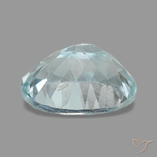 Acquamarina naturale blu da 2,40 ct, taglio ovale, VS