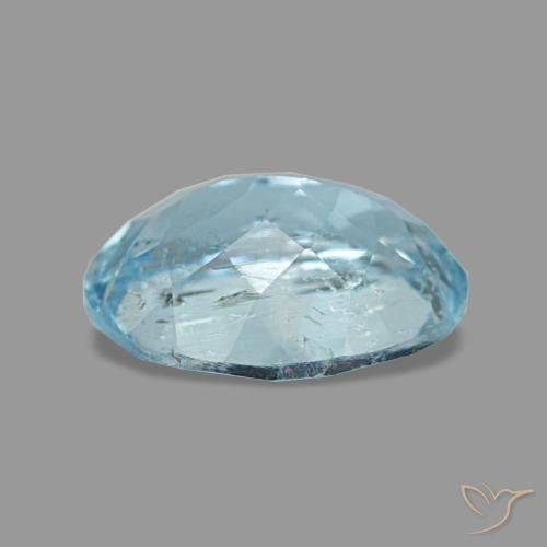 Acquamarina naturale blu da 1,02 ct, taglio ovale, VS
