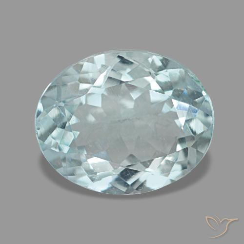 Acquamarina naturale blu da 2,04 ct, taglio ovale, VS