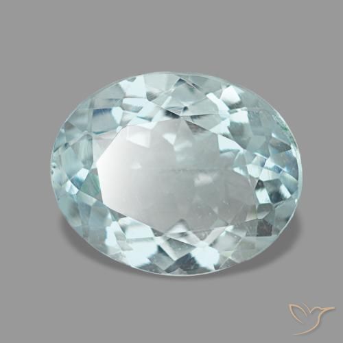 Acquamarina naturale blu da 2,04 ct, taglio ovale, VS
