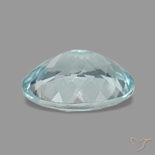 Acquamarina naturale blu da 2,04 ct, taglio ovale, VS