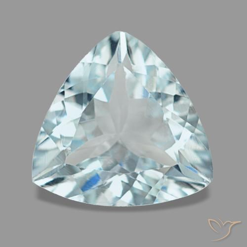1.74ct Naturale Blu chiaro Acquamarina, Trillion, VS, Photo A