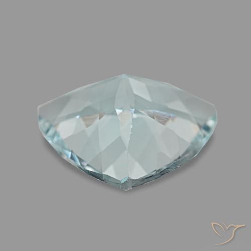 Acquamarina naturale blu da 1,74 ct, trillion, VS