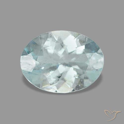 0.97ct blu acquamarina, ovale, VS