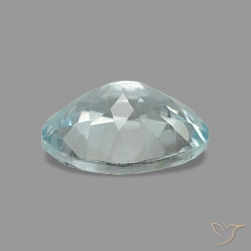 Acquamarina naturale blu da 0,97 ct, taglio ovale, VS