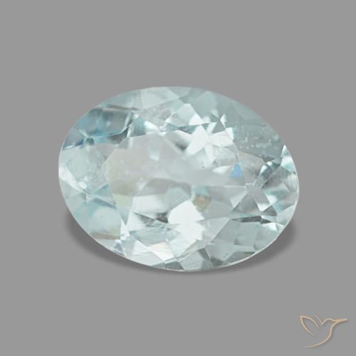 Acquamarina naturale blu da 1,13 ct, taglio ovale, VS