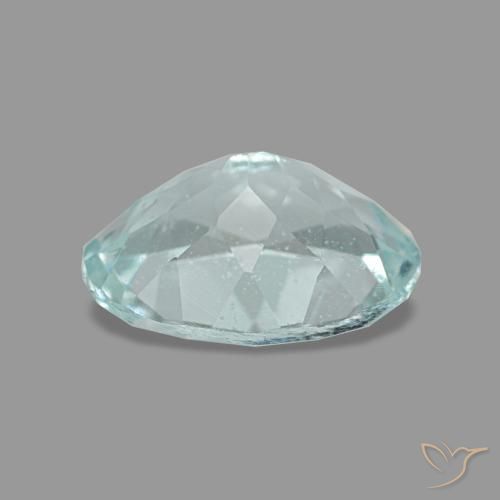 Acquamarina naturale blu da 1,13 ct, taglio ovale, VS