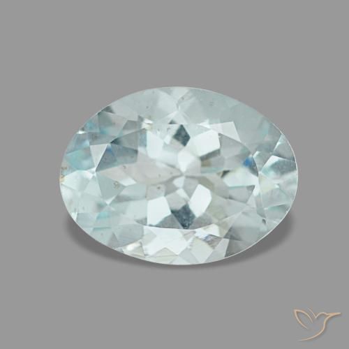 Acquamarina naturale blu da 1,05 ct, taglio ovale, VS