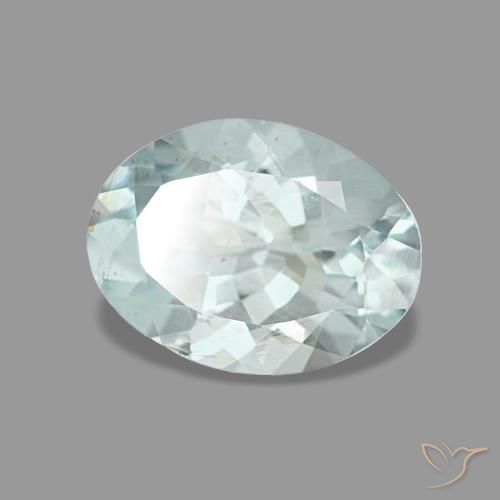 Acquamarina naturale blu da 1,05 ct, taglio ovale, VS
