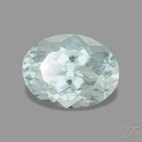 Acquamarina naturale blu da 1,17 ct, taglio ovale, VS