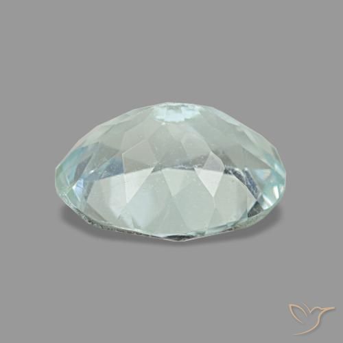 Acquamarina naturale blu da 1,17 ct, taglio ovale, VS