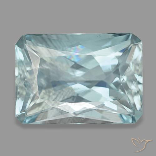 7.76ct turchese acquamarina, taglio smeraldo, VS