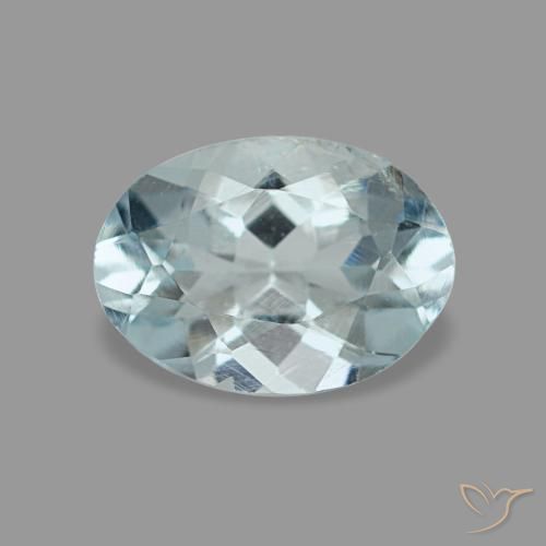 Acquamarina naturale turchese da 0,65 ct, taglio ovale, VVS-VS