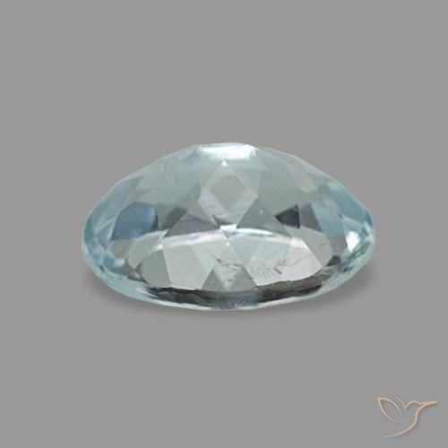 Acquamarina naturale turchese da 0,65 ct, taglio ovale, VVS-VS