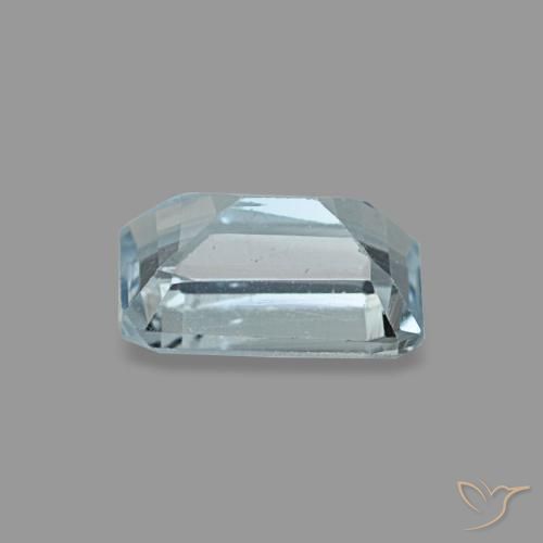 Acquamarina naturale turchese da 0,52 ct, taglio smeraldo, VS