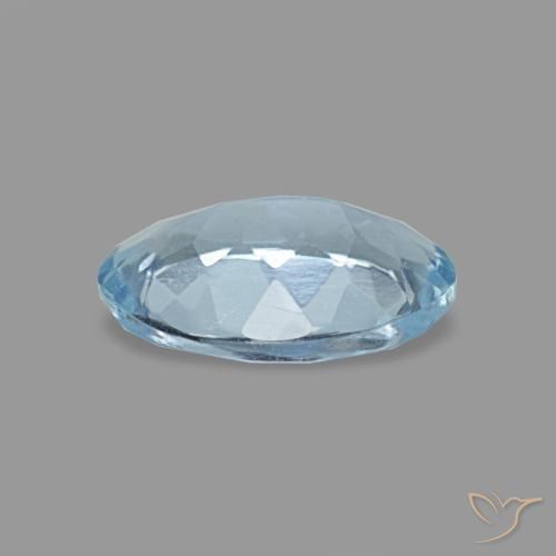 Acquamarina naturale blu da 0,62 ct, taglio ovale, VVS-VS
