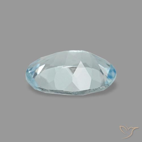 Acquamarina naturale blu da 0,55 ct, taglio ovale, VVS