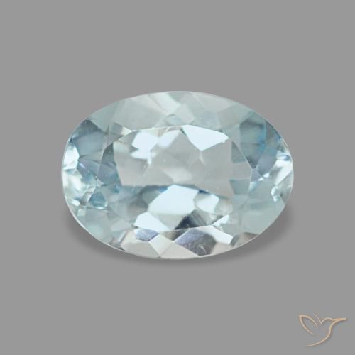 Acquamarina naturale blu da 0,61 ct, taglio ovale, VVS