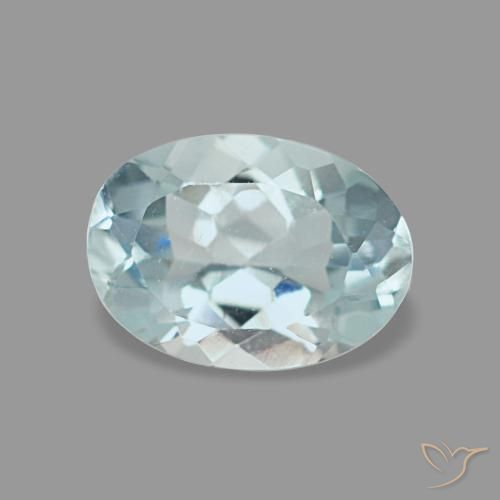 Acquamarina naturale blu da 0,61 ct, taglio ovale, VVS