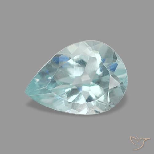 0.66ct Naturale Azzurro acqua chiaro Acquamarina, Taglio a pera, VVS, Photo A