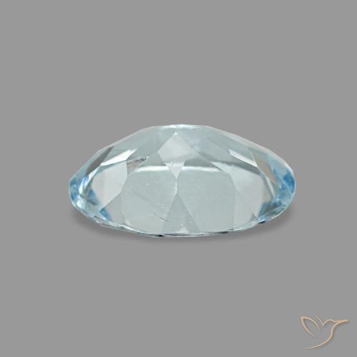 Acquamarina naturale blu da 0,60 ct, taglio ovale, VVS