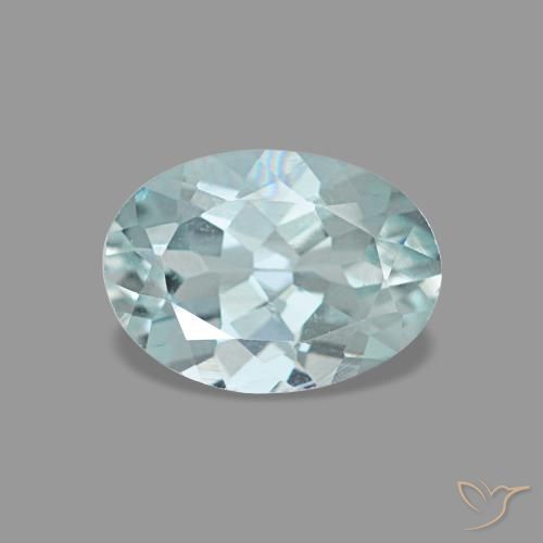 0.66ct blu acquamarina, ovale, VVS