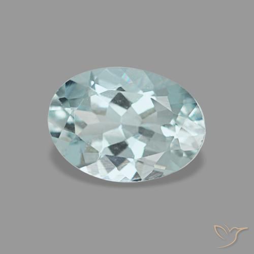 Acquamarina naturale blu da 0,66 ct, taglio ovale, VVS