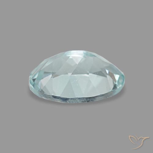 Acquamarina naturale blu da 0,66 ct, taglio ovale, VVS
