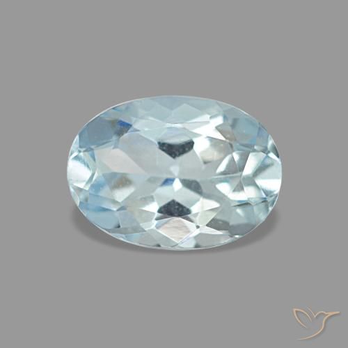 0.69ct blu acquamarina, ovale, VVS