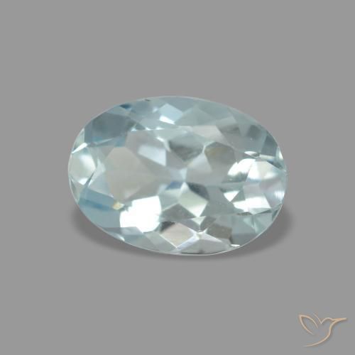 Acquamarina naturale blu da 0,69 ct, taglio ovale, VVS