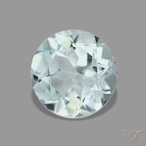 Acquamarina naturale blu da 1,15 ct, taglio rotondo, VS