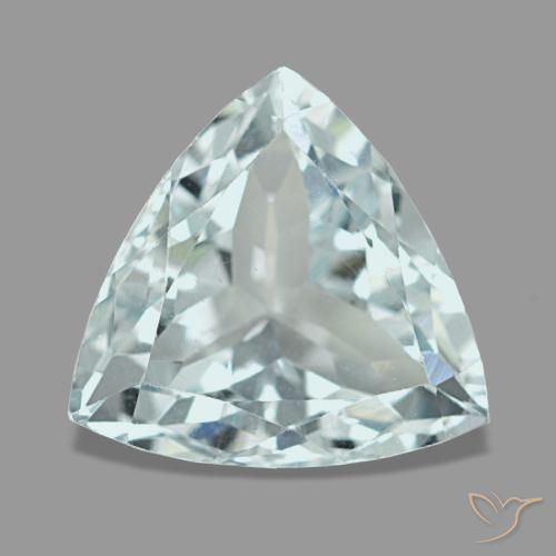Acquamarina naturale blu da 2,74 ct, trillion, VS