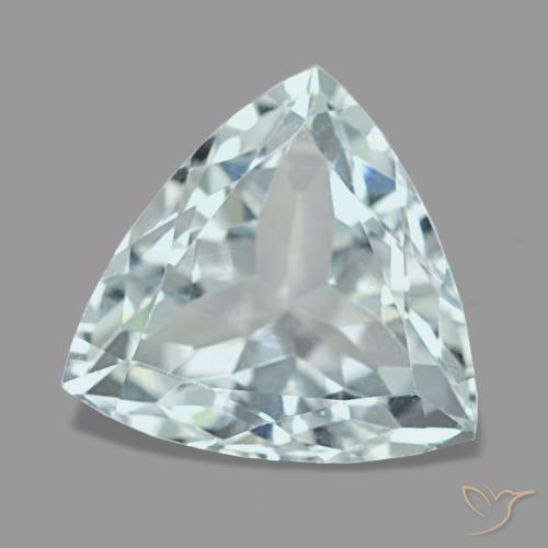 Acquamarina naturale blu da 2,74 ct, trillion, VS