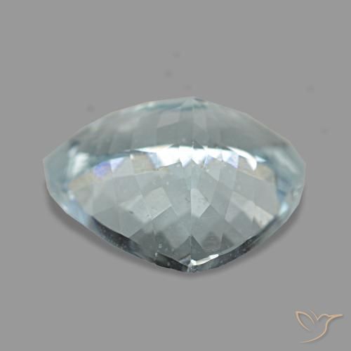 Acquamarina naturale blu da 3,21 ct, trillion, VS