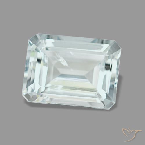 Acquamarina naturale blu da 1,67 ct, taglio smeraldo, VS