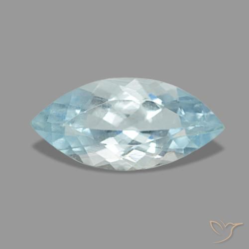 Acquamarina naturale blu da 0,92 ct, marchesa, VS
