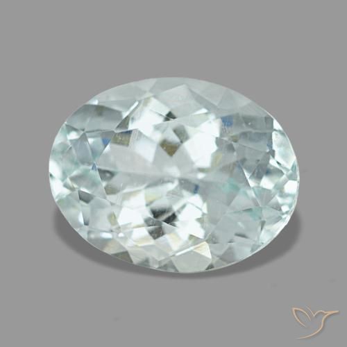 Acquamarina naturale blu da 1,78 ct, taglio ovale, VS