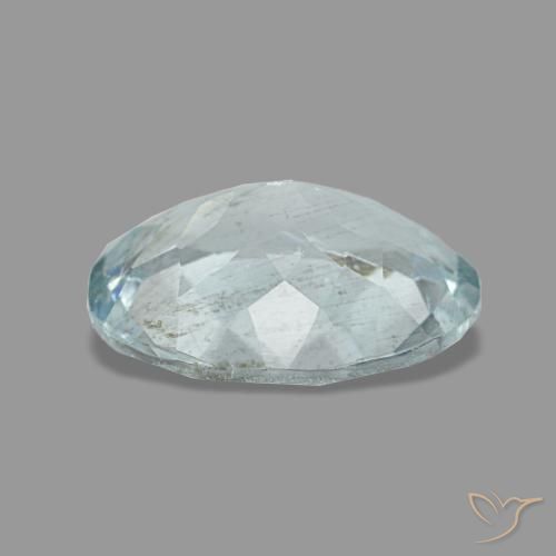 Acquamarina naturale blu da 1,20 ct, taglio ovale, VS-SI