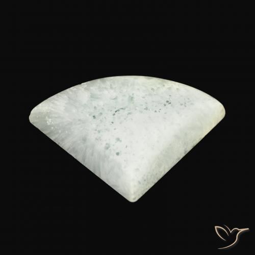 Aragonite Bianco grigiastro chiaro naturale da 42.33 ct, Taglio trillion, Opaco