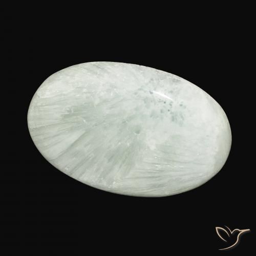 Aragonite Verde chiaro naturale da 54.71 ct, Ovale, Opaco